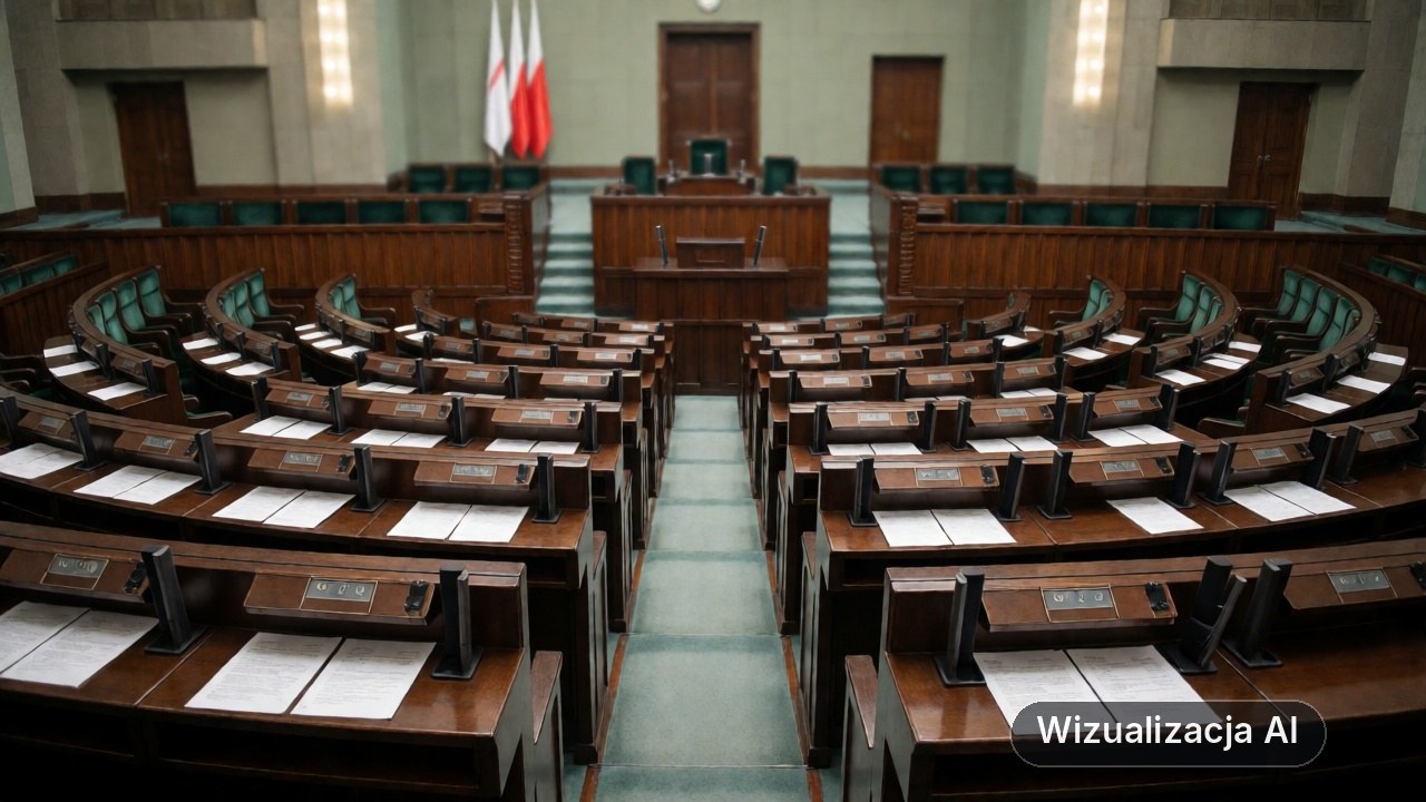 Poseł Rafał Siemaszko o pracy i inwestycjach dla Rumi (wizualizacja AI)