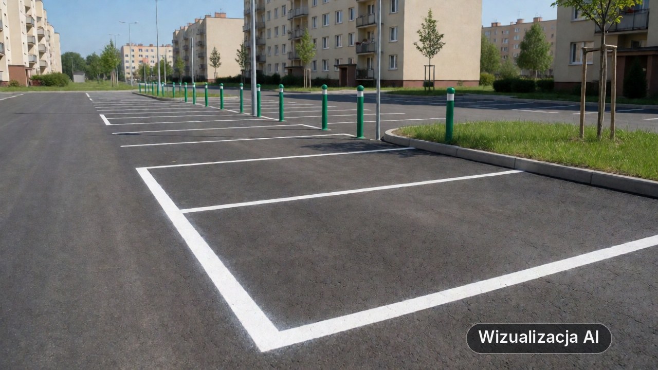 Będą nowe parkingi w Rumi. Urzędnicy wskazują dwa miejsca (wizualizacja AI)