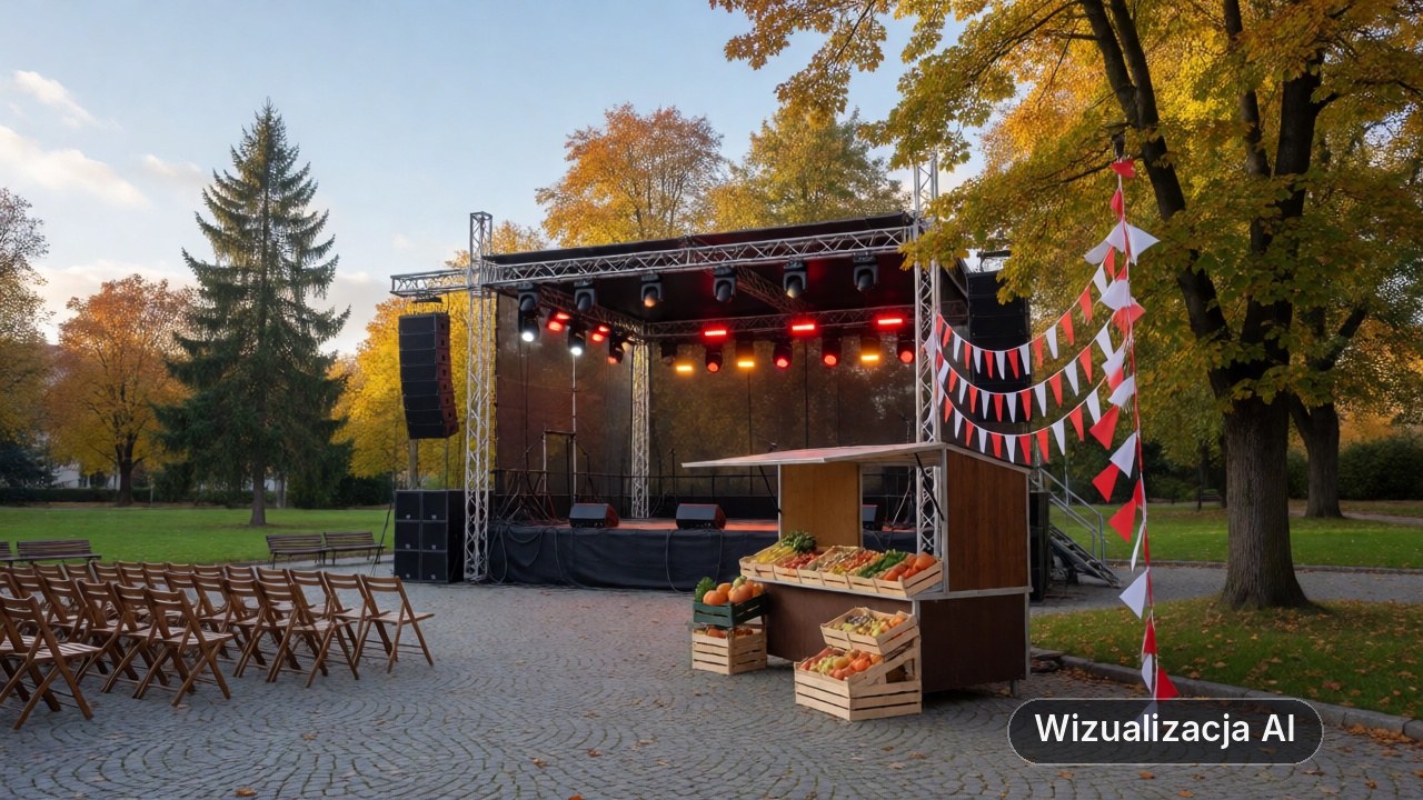 Październikowe atrakcje w mieście (wizualizacja AI)